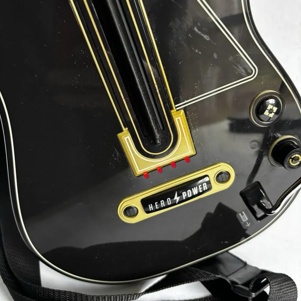 Guitar Hero Live Wireless Black Gold Guitar Style 0000654 For PS3 No Dongle